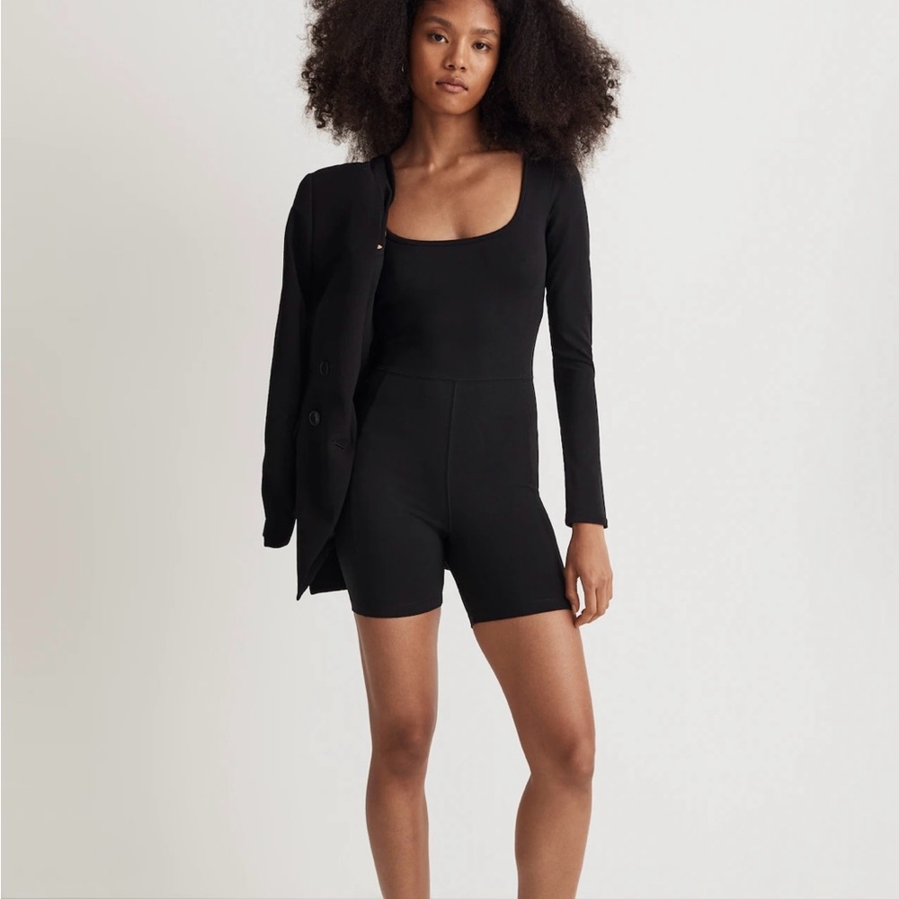 Madewell Knit Long-Sleeve Biker Unitard